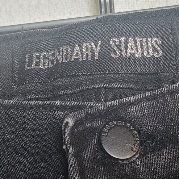 Legendary Status Brand Slim Fit Stretch Black Distressed Wash Jr. Jeans Size 20 - Picture 9 of 16